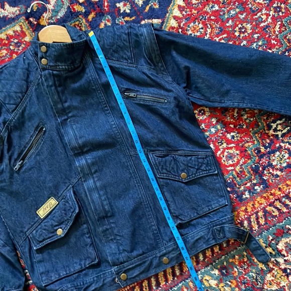 Sz 46 Jeep Fashion jean jacket with zippered removable sleeves - Picture 11 of 12